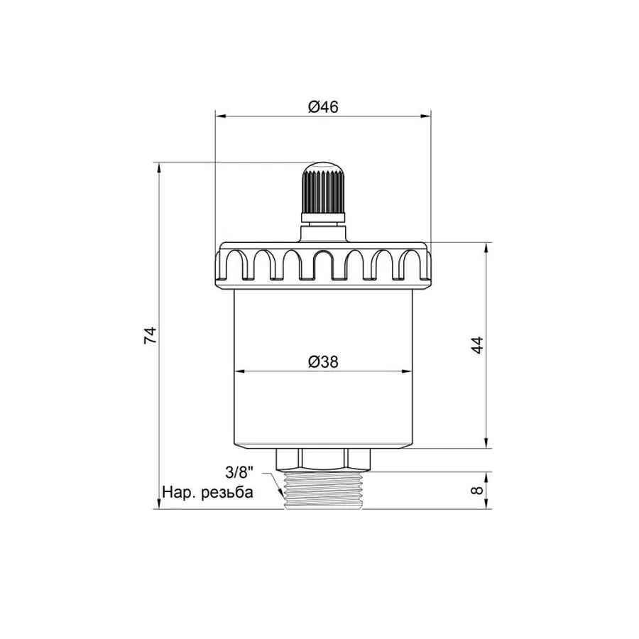 Повітровідвідник автоматичний Icma 3/8" №707