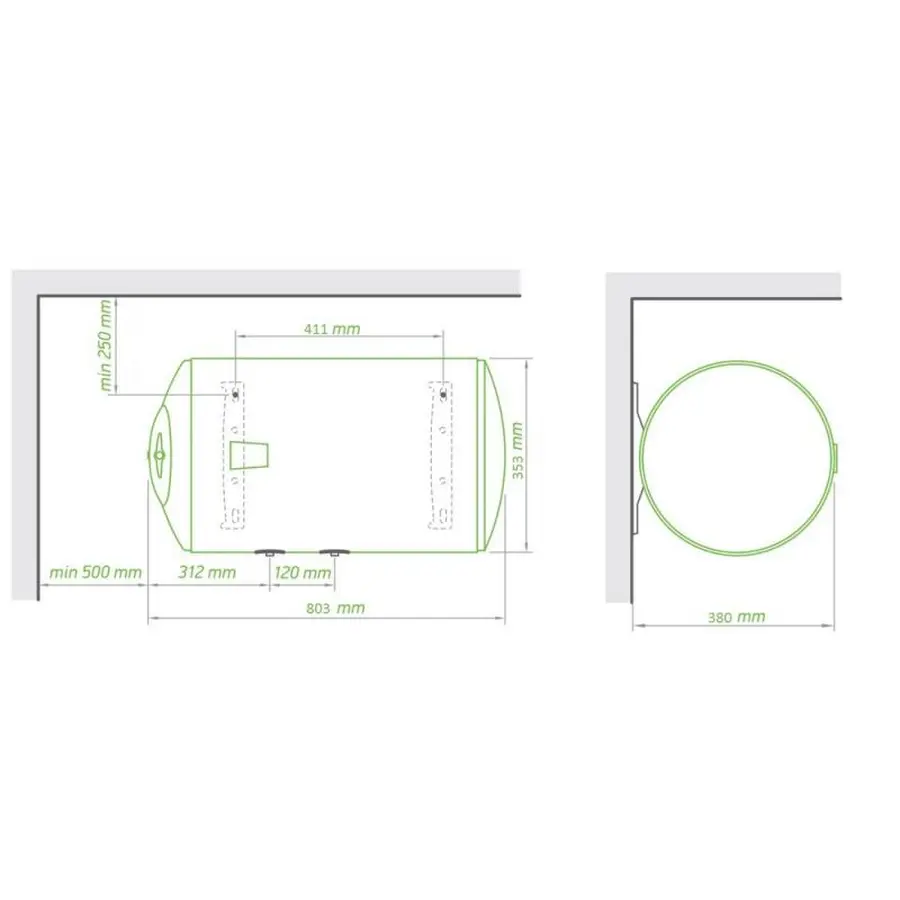 Водонагрівач Tesy Bilight Slim 50 л, мокрий ТЕН 2,0 кВт (GCHL503520B12TSR) 300389