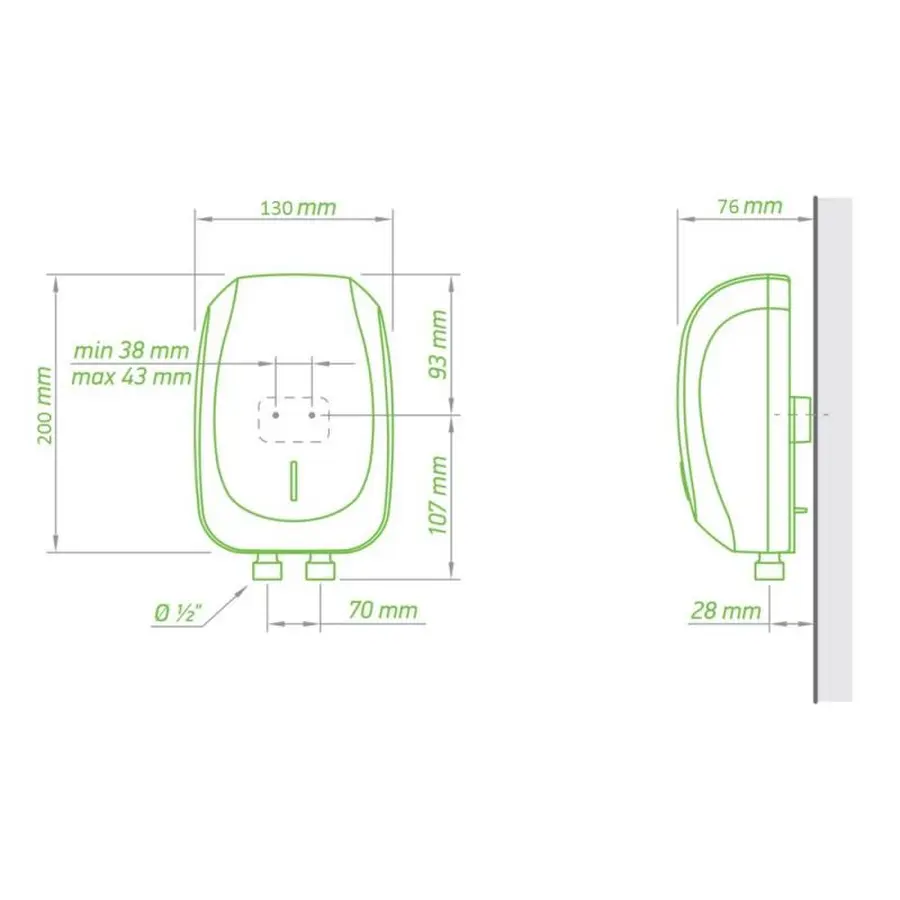 Проточний водонагрівач Tesy 8,0 кВт (IWH80X02IL) 301664