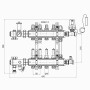 Колекторна група Icma 3/4" 4 виходи, з витратоміром №A2K013