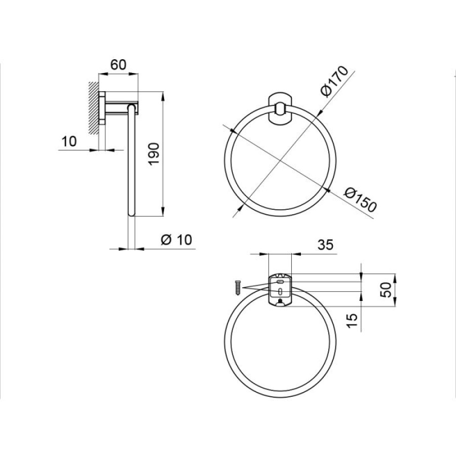 Тримач для рушників Qtap Liberty ANT 1160