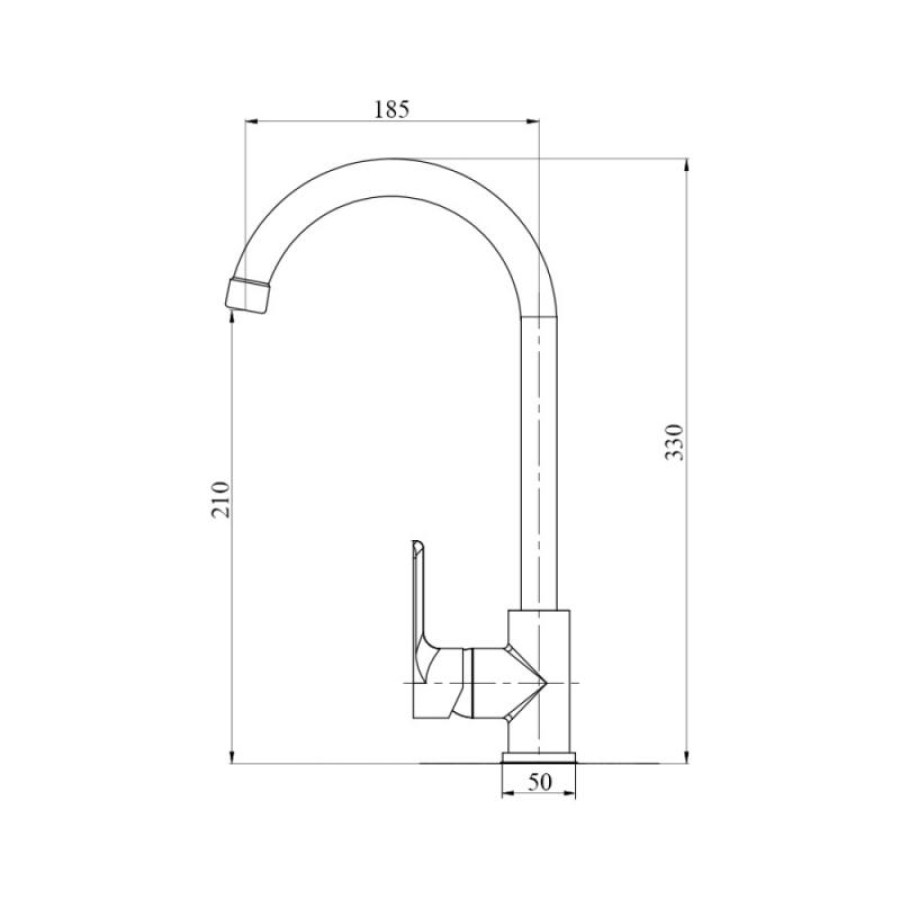 Змішувач для кухні Brinex 40C 007