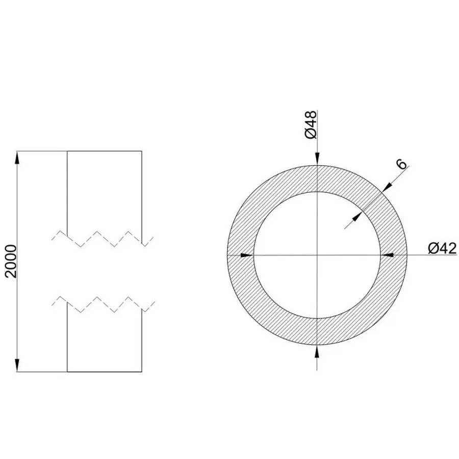 Утеплювач для труб Thermo Alliance 42х6, 2 м
