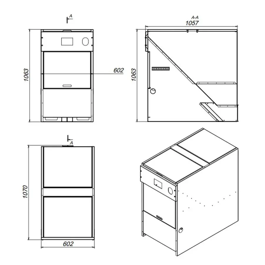 Бункер для пелет Thermo Alliance 0,3 куб. м