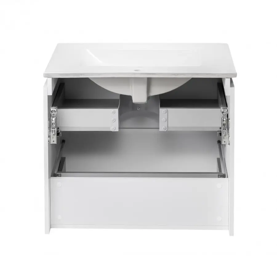 Комплект Qtap Albatross 710х725х460 White тумба підвісна + раковина урізна QT0172TP700D3070CW