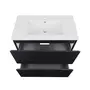 Комплект Qtap Tern 800х725х437 Matt black тумба підлогова + раковина урізна QT1771TNL8023080CMB