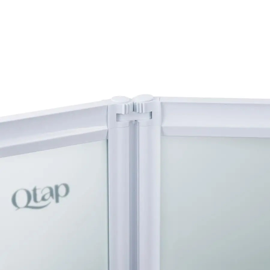 Штора на ванну Qtap Gemini WHI401314RP4 скло Pear 6 мм, 130x140 см