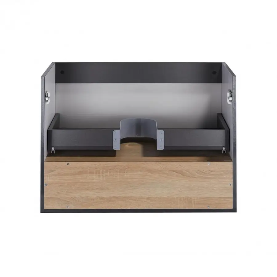 Тумба підвісна Qtap Robin 700х580х437 Graphite/Whitish oak QT1374TPВ7002GWO