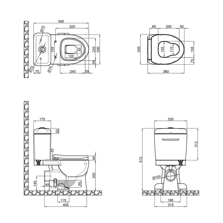 Унітаз-компакт дитячий Qtap Baby з сідінням QT2322C229PW