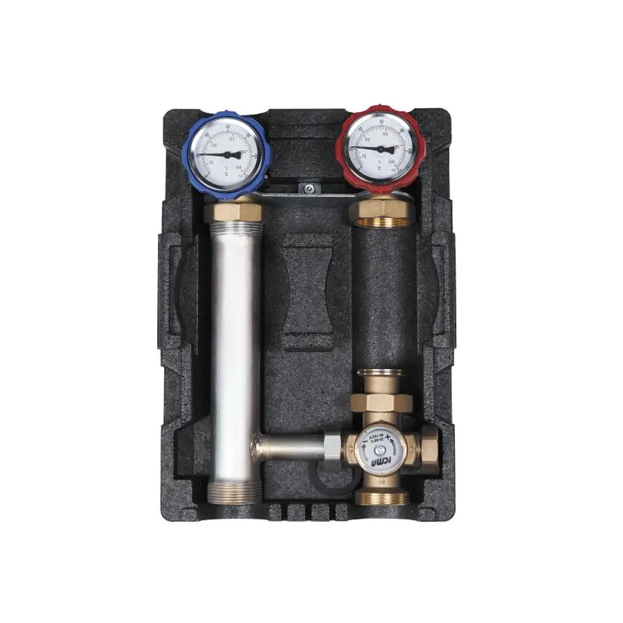 Насосна група Icma 1" 1/2x3/4" підключення праве, з термостатичним змішувачем, без насоса №R004