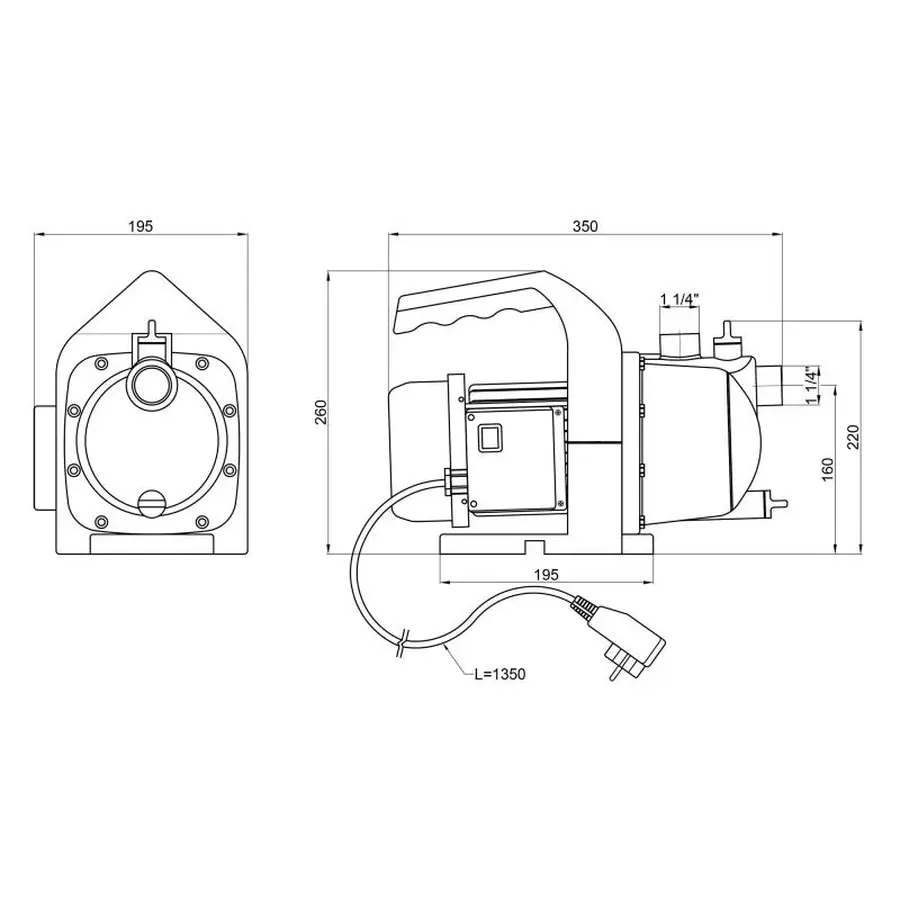 Насос поверхневий переносний Womar SGC1000-3 1 кВт