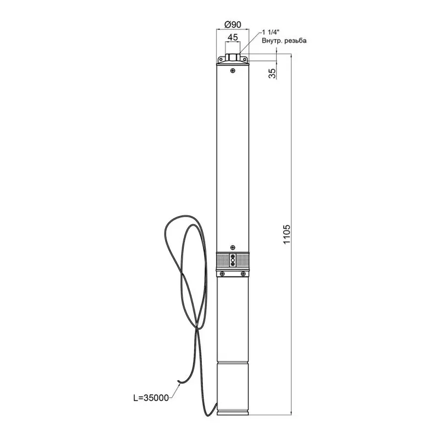 Насос заглибний відцентровий Thermo Alliance 4SSM4-14 1,1 кВт