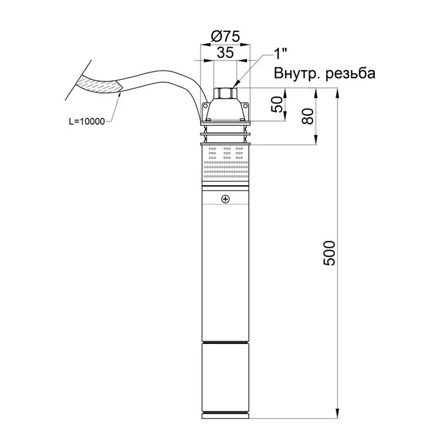 Насос заглибний вихровий Thermo Alliance 3SKM-75 0,55 кВт