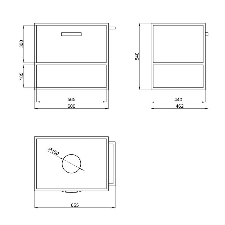 Тумба підвісна Qtap Taurus 600х476х469 Whitish oak зі стільницею QT2479TPT603WO