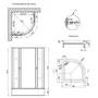 Набір Lidz душова кабіна Wieza SC90x90.SAT.MID.L, скло Linie 4 мм + піддон с панелью Kupala