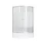 Набір Lidz душова кабіна Wieza SC90x90.SAT.MID.L, скло Linie 4 мм + піддон с панелью Kupala