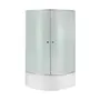 Набір Lidz душова кабіна Latwa SC80x80.SAT.HIGH.FR, скло Frost 4 мм + піддон с панелью Kupala