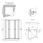 Набір Qtap душова кабіна Presto New CRM1099AC5 Clear 2020х900х900 мм + піддон Robin 309912C 90x90x12 см з сифоном