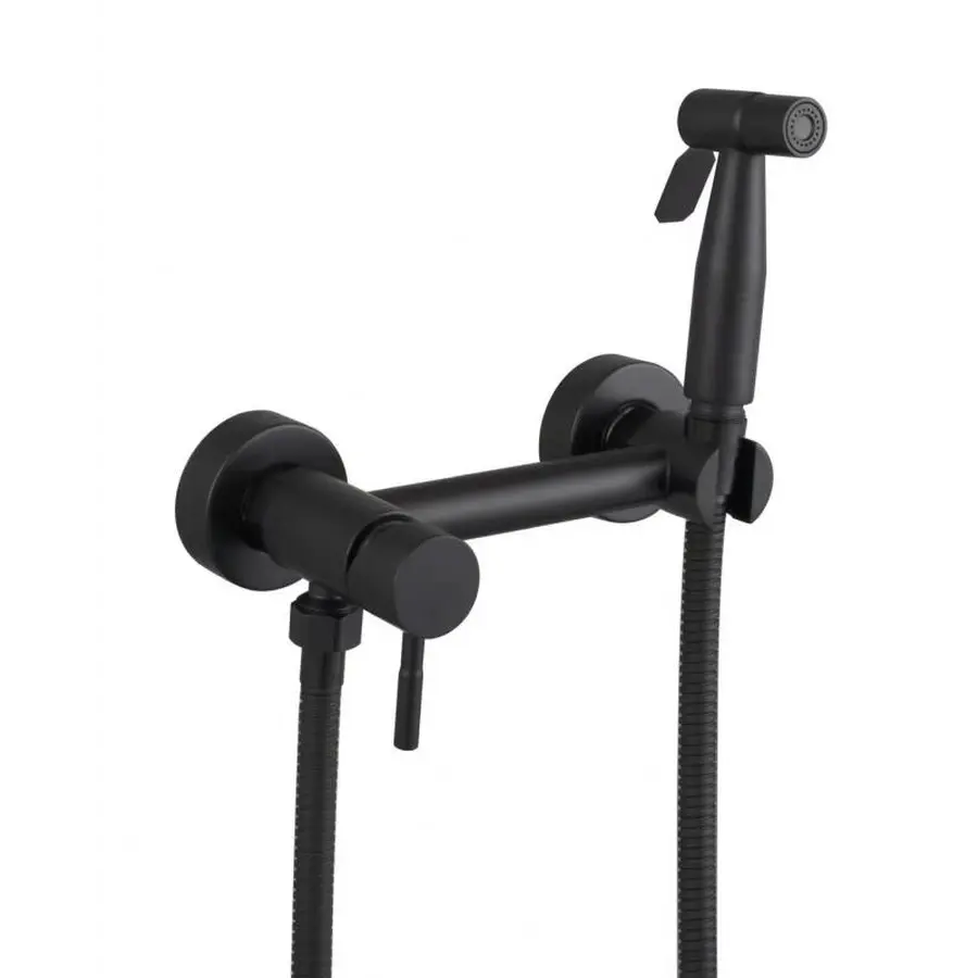 Набір для гігієнічного душу зі змішувачем Lidz Aria 02O-BES Black