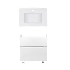 Комплект Qtap тумба підлогова Scorpio 800х825х460 мм White + раковина урізна Albatross E QT71SC43962