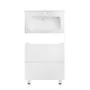 Комплект Qtap тумба підлогова Tern 800х725х437 мм White + раковина урізна Albatross 01 QT71TE44093