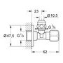 Кран приладовий Grohe 2201700M 1/2"х3/8" кутовий
