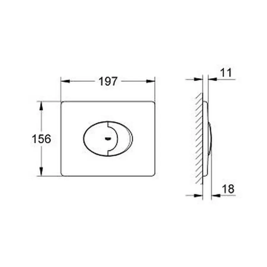 Панель змиву для унітаза Grohe Skate Air 38506000