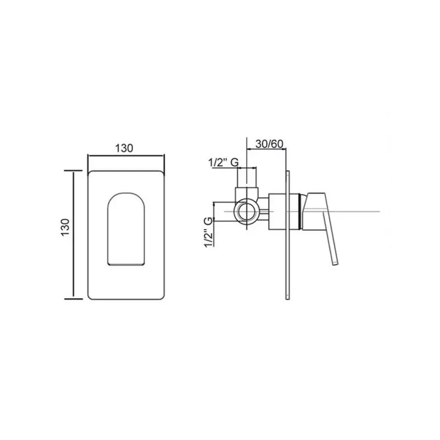 Змішувач прихованого монтажу для душу Bianchi Jump INDJUM2007065CRM