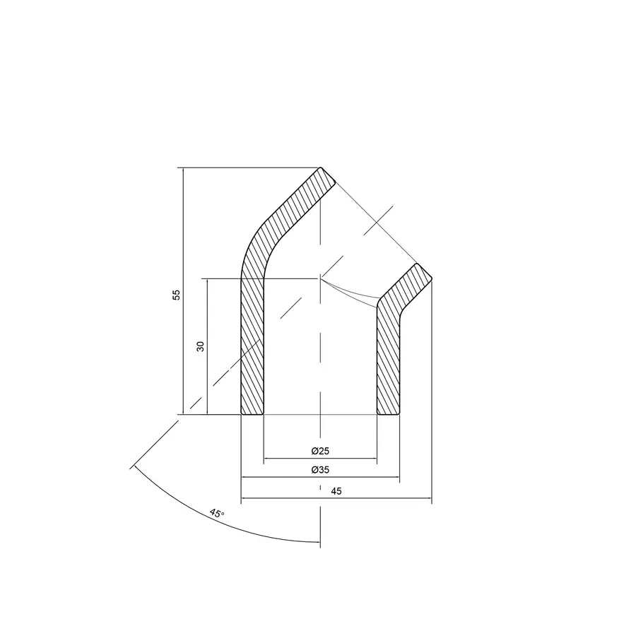 Уголок PPR Thermo Alliance 25, 45 °