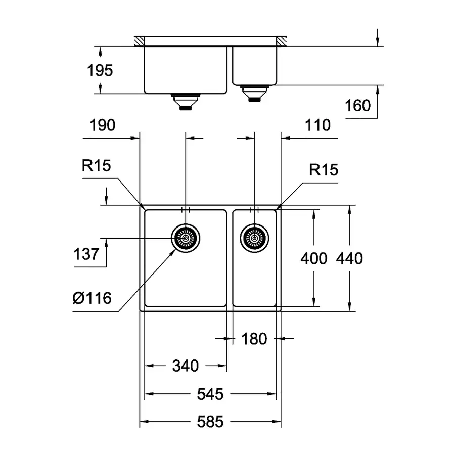 Кухонная мойка Grohe Sink K700U 31577SD0
