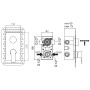 Змішувач прихованого монтажу для ванни Bianchi Dream INDDRM2304CRM для трьох споживачів