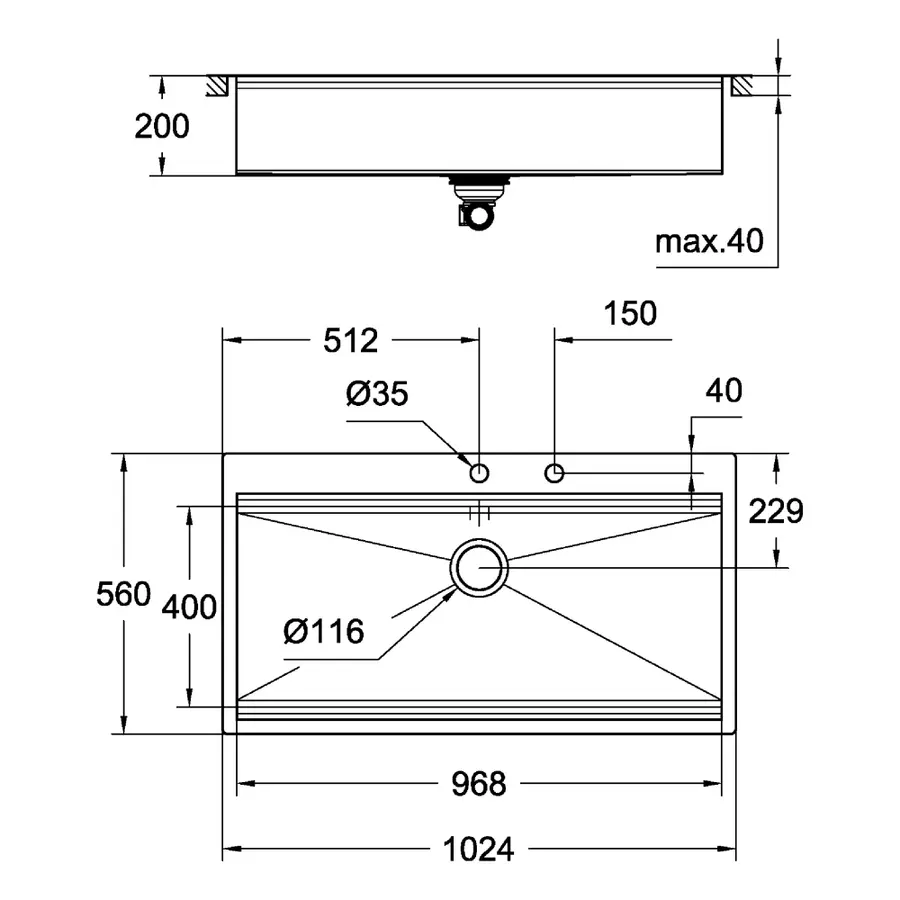 Кухонна мийка Grohe Sink K800 31586SD0