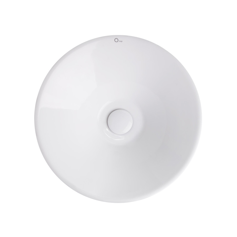 Раковина-чаша Qtap Amazon 425х425х155 White з донним клапаном QT0211K70W