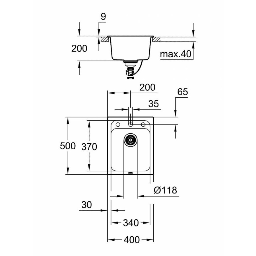 Кухонна гранітна мийка Grohe Sink K700 31650AP0