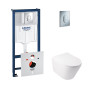 Набір інсталяція 4 в 1 Grohe Rapid SL 38721001 + унітаз з сидінням Qtap Swan QT16335178W