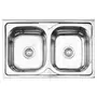 Кухонная мойка с двумя чашами Lidz 5080 0,8 мм Polish (LIDZ5080LPOL06)