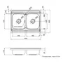 Кухонна мийка з двома чашами Lidz 6080 0,8 мм Satin (LIDZ6080DBSAT8)