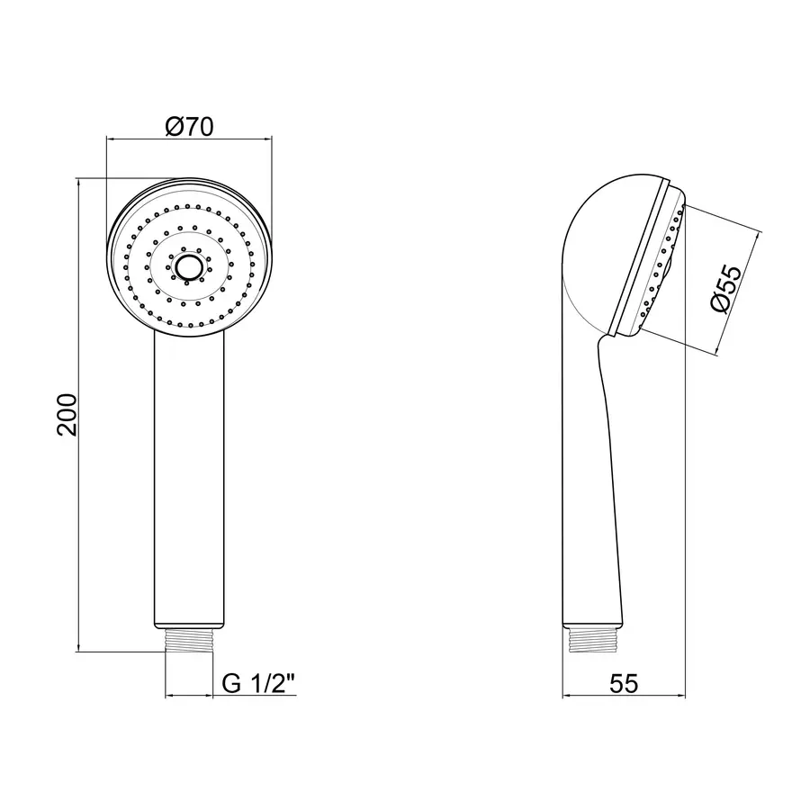 Лейка для ручного душа Lidz (CRM) 51 17 000 00