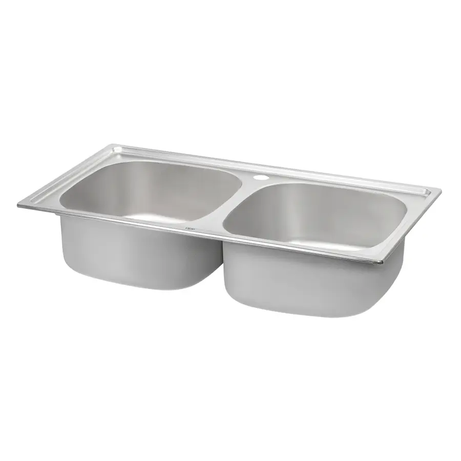 Кухонна мийка з двома чашами Qtap 7843-B 0,8 мм Micro Decor (QT7843BMICDEC08)