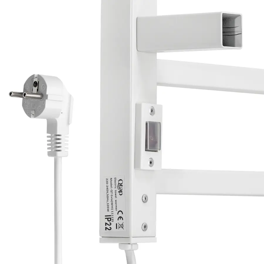Сушилка Полотенцесушитель электрический Qtap Evia (WHI) 11113S