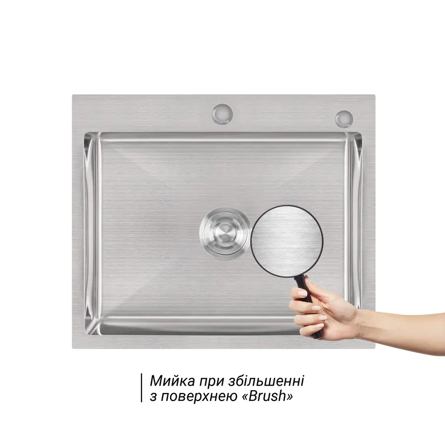 Кухонна мийка Lidz H6050 3.0/1.0 мм Brush (LIDZH6050BRU3010)