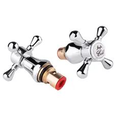 Кран-букса Lidz (CRM) 16 000 00 кераміка 1/2" з ручкою Mayfair (пара)