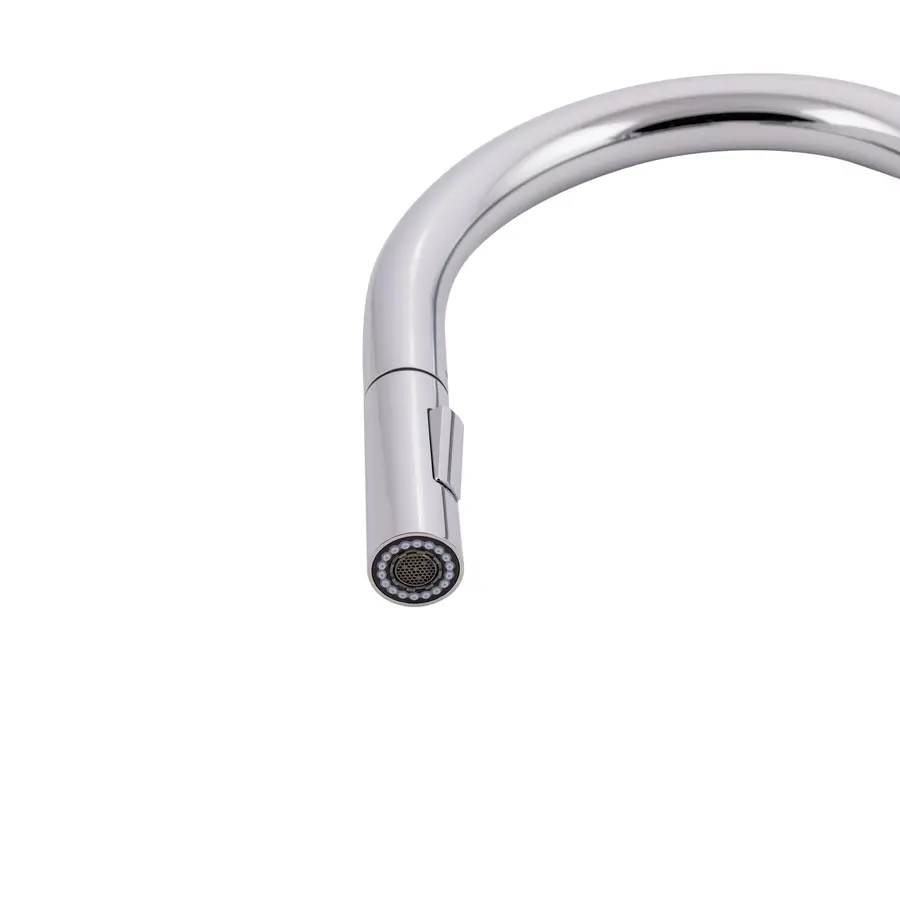 Змішувач для кухні сталевий Qtap Anicka 9136103UC з висувним виливом