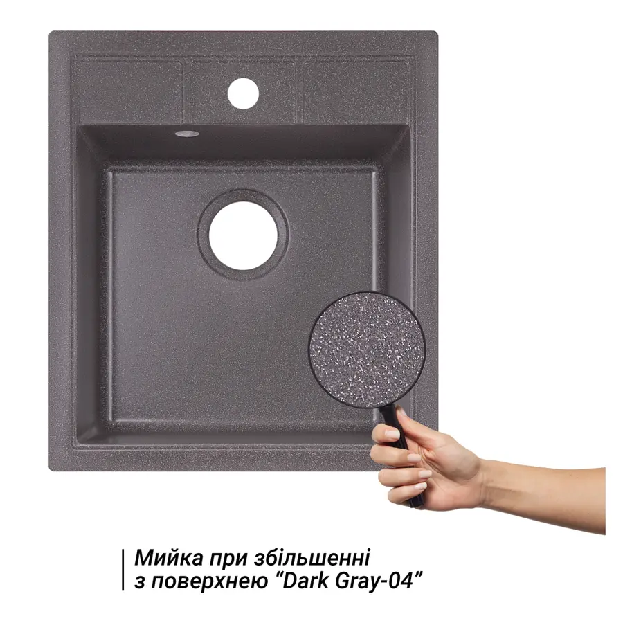 Кухонна гранітна мийка Lidz 460х515/200 GRE-04 (LIDZGRE04460515200)