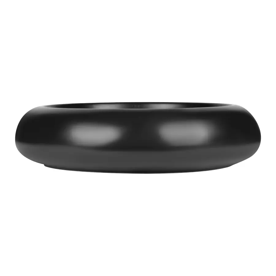 Раковина чорного кольору для ванни Qtap Robin 460x460x100 Matt black з донним клапаном QT13113062MB