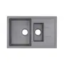 Кухонна гранітна мийка Qtap з додатковою чашею CS 7648 Grey (QT7648GRE471)