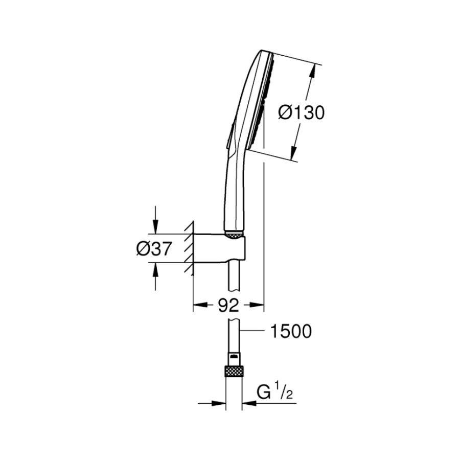 Душовий гарнітур Grohe Rainshower Smartactive 130 26581000