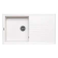 Кухонна гранітна мийка Lidz 860х500/240 WHI-01 (LIDZWHI01860500240)