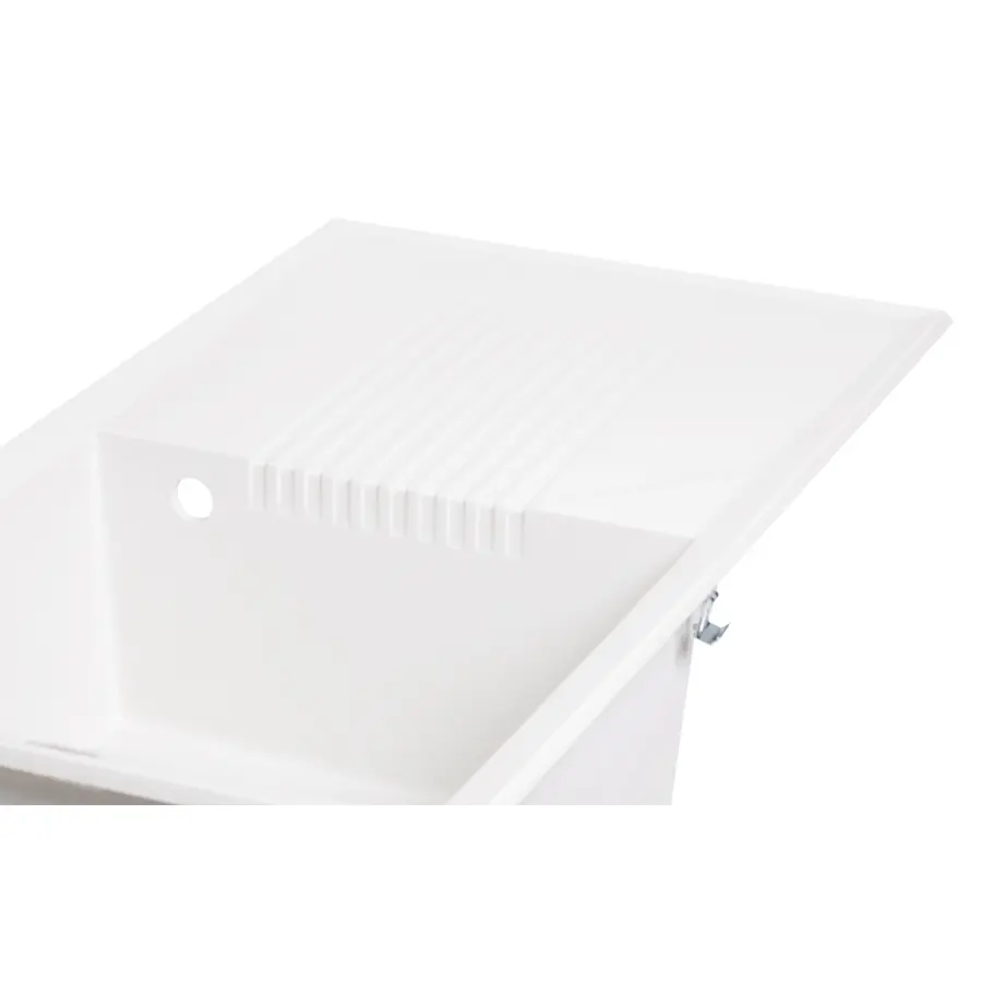 Кухонна гранітна мийка Lidz 860х500/240 WHI-01 (LIDZWHI01860500240)