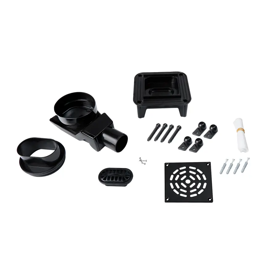 Трап Qtap Virgo BLA6011304 точковий з комбінованим закривом та нержавіючою решіткою